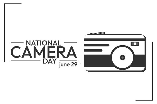 camera, national camera day june 29 design template.