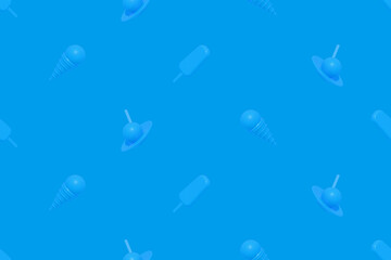 Fototapeta premium Ice cream. Seamless pattern on the theme of ice cream.