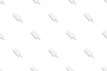 Seamless pattern on the theme of ice cream. Ice lolly.