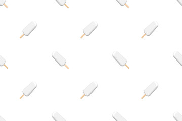 Seamless pattern on the theme of ice cream. Ice lolly.