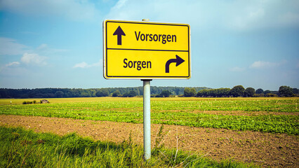 Signposts the direct way to precaution versus worries