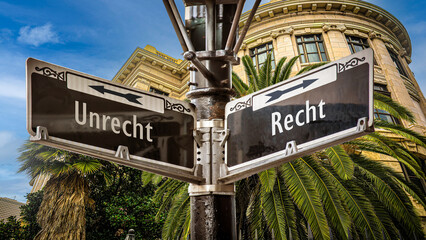 Signposts the direct way to right versus wrong