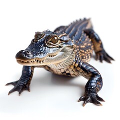 Fototapeta premium Baby Alligator on White Background