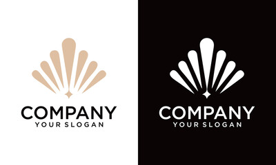 abstract logo icon wave shell business corporate