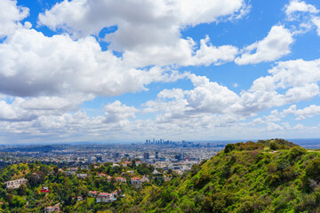 Private Residences in Greenery of Runyon Canyon Park with Distant City View