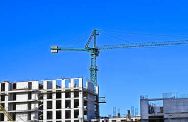 Crane and high-rise construction