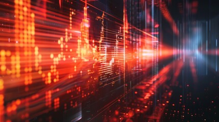Fototapeta premium Digital Financial Data Visualization