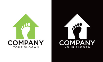 foot house logo design template