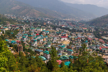 view of the city from the hill