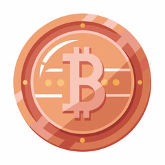 Rose Golden,bitcoin coin.