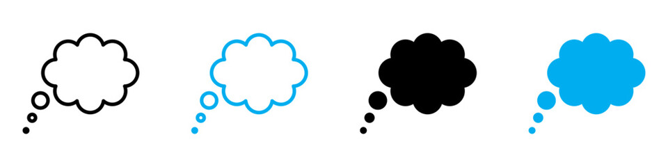 Dream cloud icon vector set collection for web