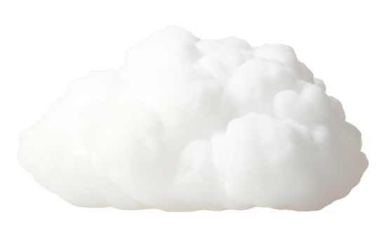 a white cloud on an empty background
