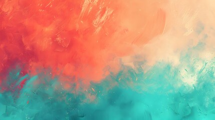 Fototapeta premium Gradient from aquamarine blue to tangerine abstract backdrop