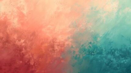 Fototapeta premium Gradient from coral to jade abstract shades digital banner