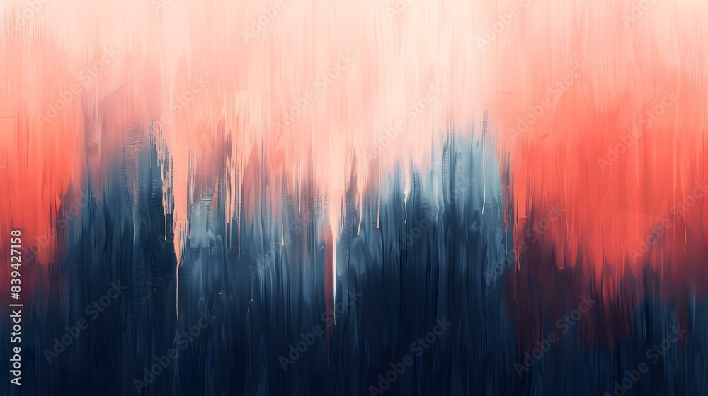 Wall mural Gradient from peach to navy blue abstract colors