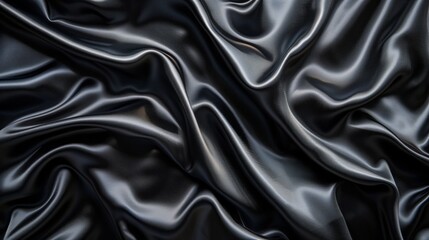 Fototapeta premium Luxurious black fabric design.