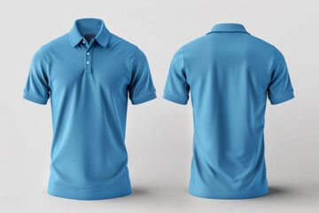 Blue T-Shirt on White Background Mockup