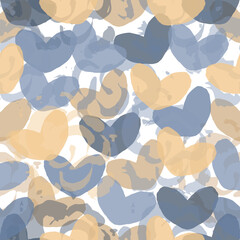 Seamless pattern. Multicolored hearts.