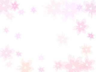 Spring flowers falling vector illustration.