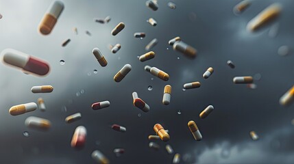 A Shower of Pills in a Gray Sky