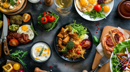 food and fruit abstract image 