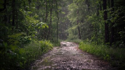 A Rainy Forest Path