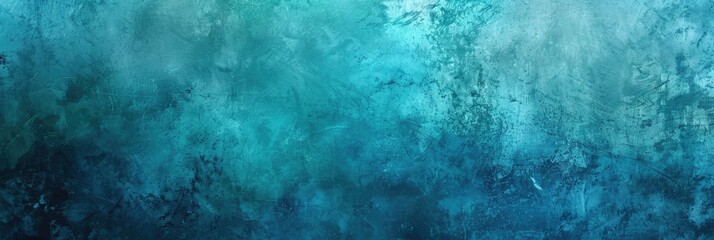 Obraz premium Abstract turquoise and teal textured background. Acrylic painting with brush strokes and texture.