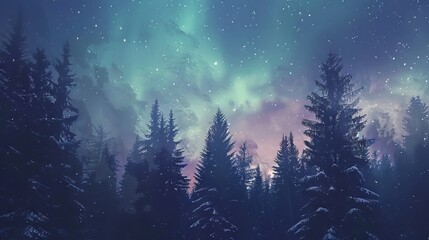Fototapeta premium Borealis landscape