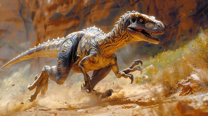 the short, stocky build and sharp claws of the Velociraptor for predation.