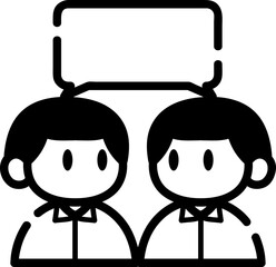 Talk, hand-drawn business management icon.