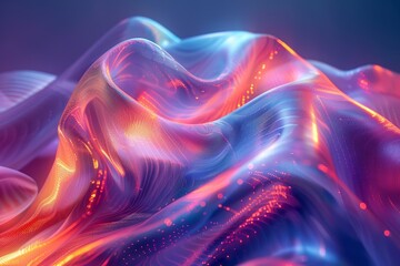 Obraz premium 12 Vibrant holographic 3D forms with dynamic lighting effects