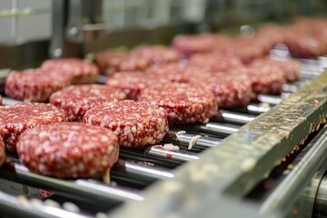 Juicy Beef Patties Grilling on a Barbecue