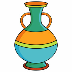 vase vector illustration on  white background