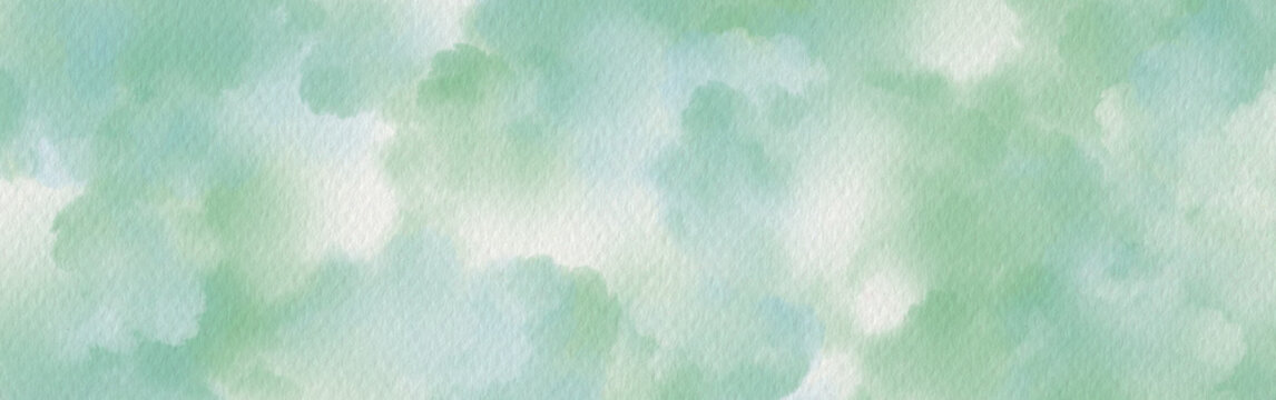 plantilla art&iacute;stica, abstracta,  de acuarela, verde turquesa, celeste, blanco, pastel, con textura, h&uacute;meda, gradiente, difuminada, mezclada, disolver, vacio, para dise&ntilde;o, web, redes, digital, humo
