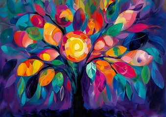 tree leaves sun background winner interconnected human creating god projections community celebration life