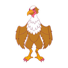 classic vulture mascot logo, time do flamengo isolated on a white background