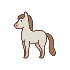 Obraz premium Horse transparent, simple icon, PNG, can be used easily and conveniently.