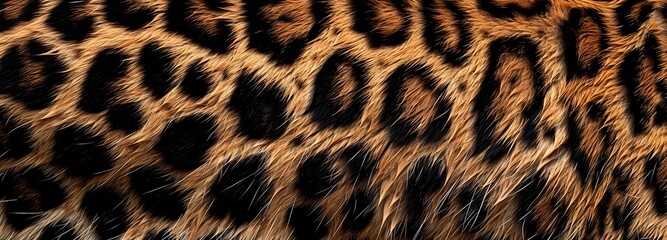 Fototapeta premium Full frame leopard print pattern. Macro, detailed fur texture.