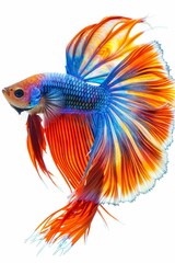 Fototapeta premium Betta splendens fish isolated on white