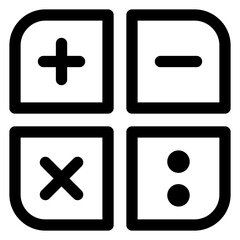 Fototapeta premium math line icon vector illustration isolated on white background