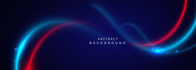 Abstract futuristic background with glowing lines. Vector illustration.