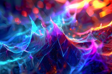 Write a text about a crystal with fancy colors. It should be 10 words.
