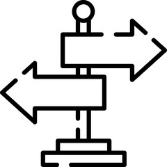 Direction, hand-drawn mentoring and training icon.