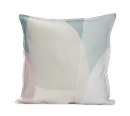 Obraz premium Soft pillow with stylish print isolated on white