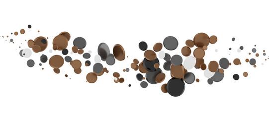 Radiant Festivity: Spectacular 3D Illustration Showcasing Radiating gold Confetti