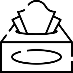 Tissues, hand-drawn beauty cosmetics icon.