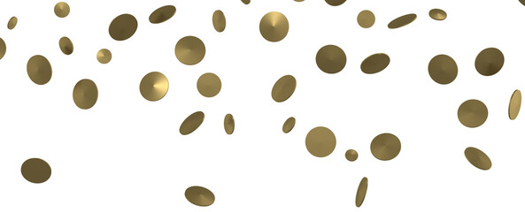 Dazzling Delight: Mesmerizing 3D Illustration of Glittering Gold Confetti