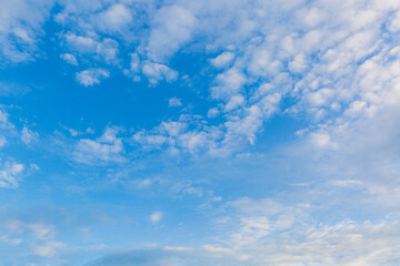 Fototapeta premium Clouds and sky,blue sky background with tiny clouds. panorama