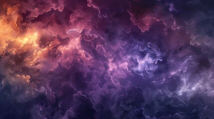 Fototapeta premium Shadowy Cosmic Dust Clouds in Moody Digital Painting
