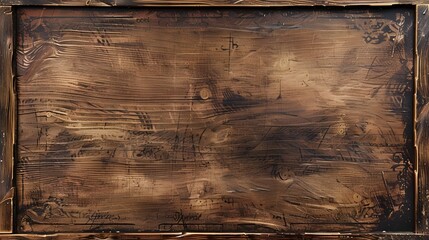 wood frame with a line of the border on old rustic vintage paper